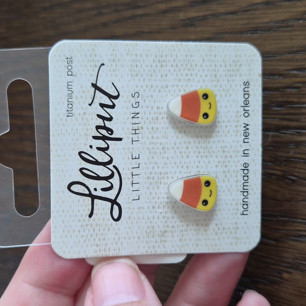 Lilliput Candy Corn Earrings